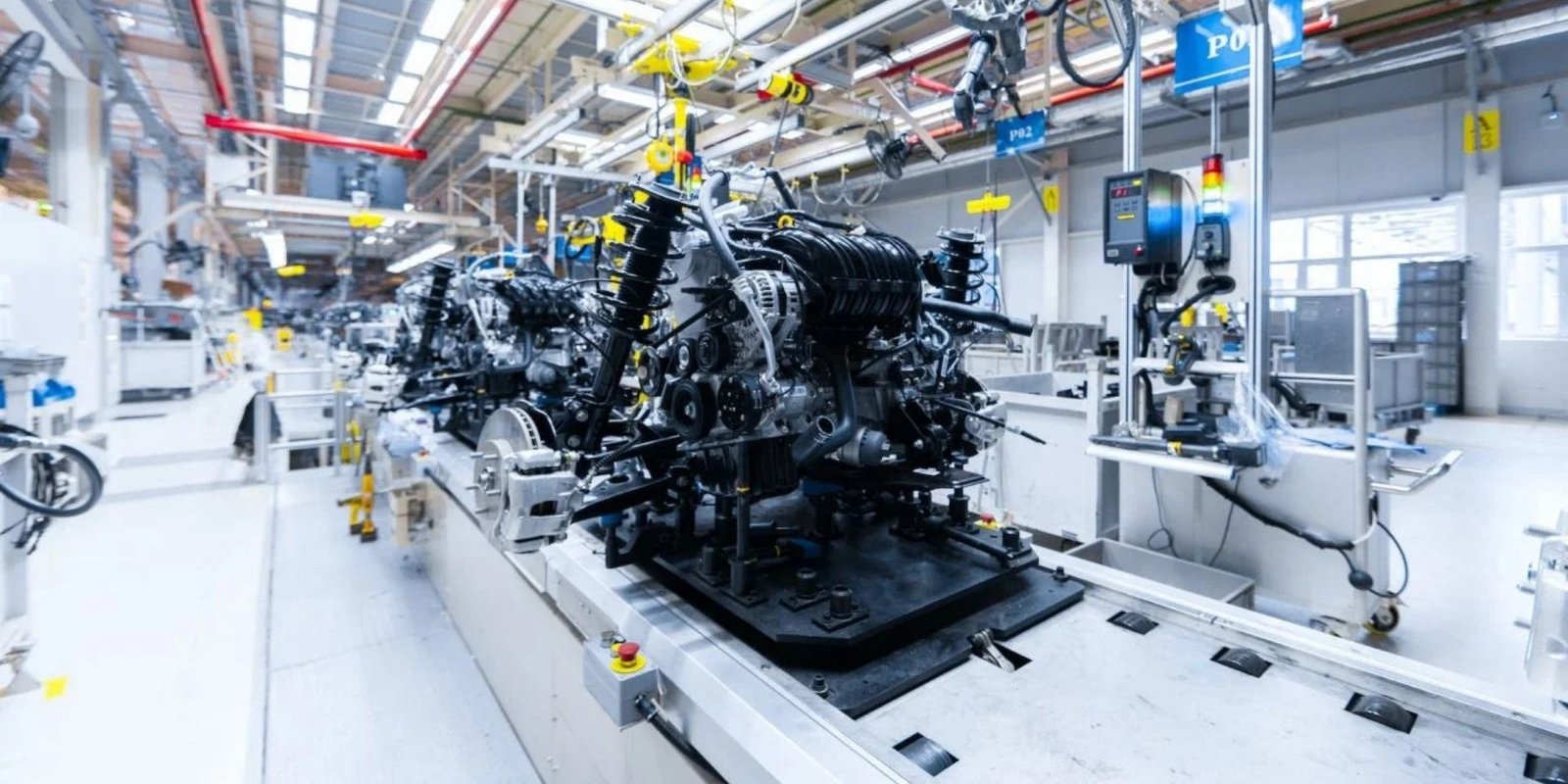 A confident man in a suit in a modern office with plants